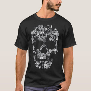 Hunde Skull Creepy Welppy Skeleton Halloween-Party T-Shirt