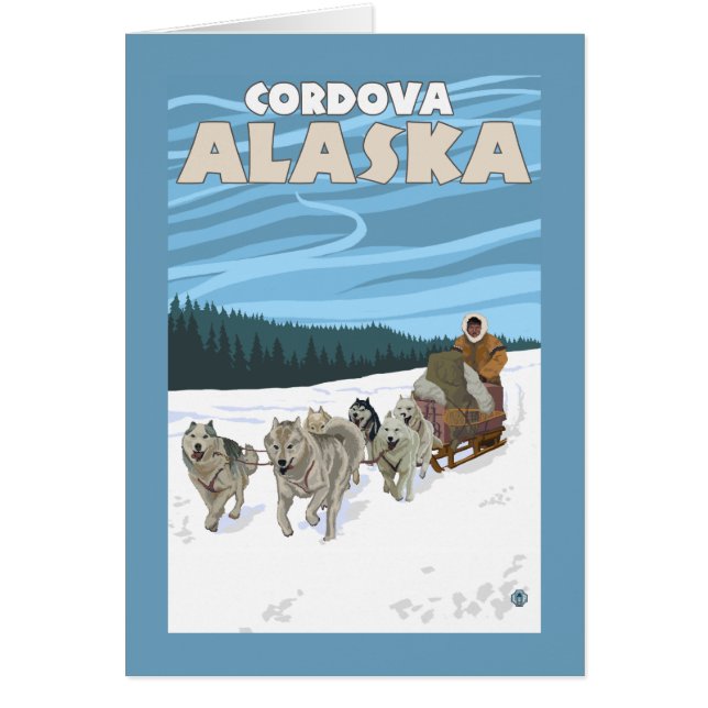 Hunde-Sledding-Szene - Cordova, Alaska (Vorne)