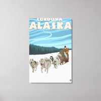 Hunde-Sledding-Szene - Cordova, Alaska
