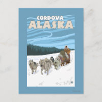 Hunde-Sledding-Szene - Cordova, Alaska