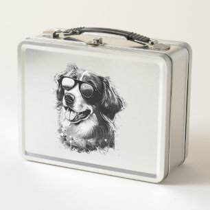 Hunde Sonnenbrille Tier Cool Hunde mit Basset Metall Brotdose