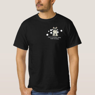 Hunde-Spa-Firmenfront- und Rückseite Geschäft T-Shirt
