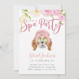 Hunde-Spa-Party Mädchen-Geburtstag Einladung