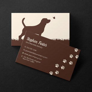 Hunde spazieren führen Hundetrainer Walker Pet Sit Visitenkarte