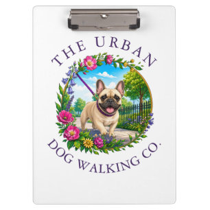 Hunde-Spaziergang-Clipboard mit Französischer Bull Klemmbrett