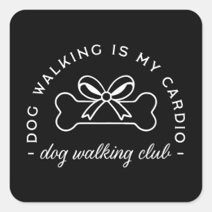 Hunde-Spaziergang-Club Spaziergang-Gruppe Quadratischer Aufkleber
