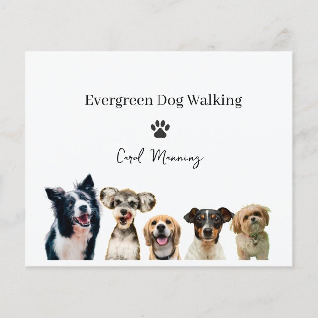 Hunde-Spaziergang-Flugblattvorlage | Professionell Flyer (Vorne)