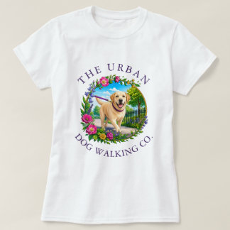 Hunde-Spaziergang-Geschäft-T-Shirt mit Labrador T-Shirt