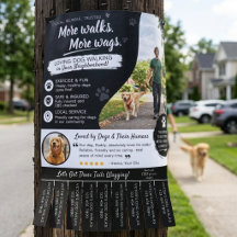 Hunde Spaziergang Haustier Sitter Geschäft Flyer