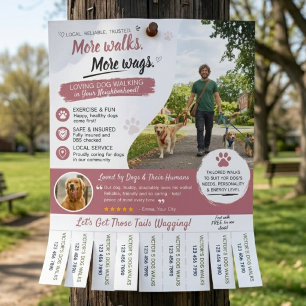 Hunde Spaziergang Haustier Sitting Geschäft Flyer 