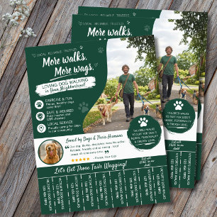 Hunde Spaziergang Haustier Sitting Geschäft Flyer