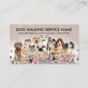 Hunde Spaziergang Katzen Check In Service Visitenkarte