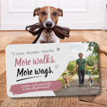 Hunde Spaziergang Pet Sitting mit QR-Code Visitenk