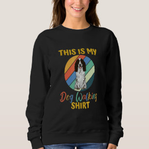 Hunde Spaziergang Schwarzer Englischer Cocker Spa Sweatshirt