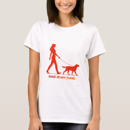 Hunde Spaziergang Silhouette Minimal Lifestyle Des T-Shirt