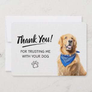 Hunde Spaziergang Tierbetreuung Dankeskarte