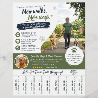 Hunde-Spaziergang-Tiersitter-Geschäftsflyer  Flyer