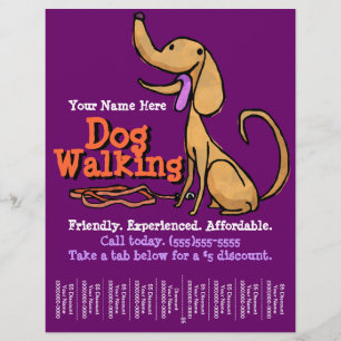 Hunde Spaziergang.Werbeflyer Flyer