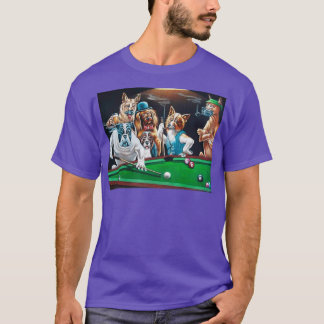 Hunde spielen Billard Classic TShirt