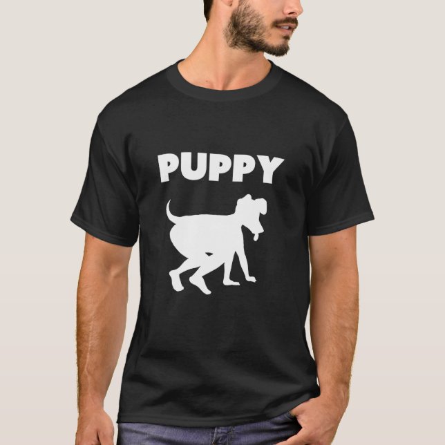Hunde spielen ein menschliches Welpenspiel für ein T-Shirt (Vorderseite)
