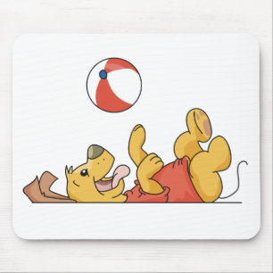Hunde spielen mit Kugelschreibern und Geschenken Mousepad