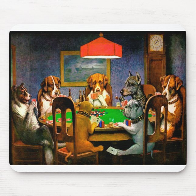 Hunde spielen Poker A Friend in Need Mousepad (Vorne)