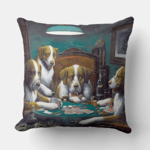 Hunde spielen Poker Cassius Marcellus Coolidge 189 Kissen