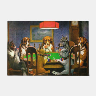 Hunde spielen Poker Door Mat Fußmatte