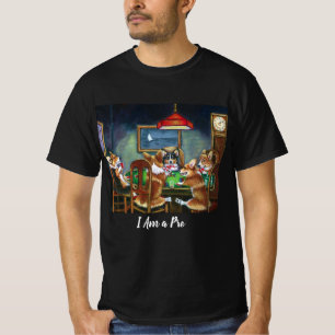 Hunde spielen Poker Schwarzer T - Shirt für Männer
