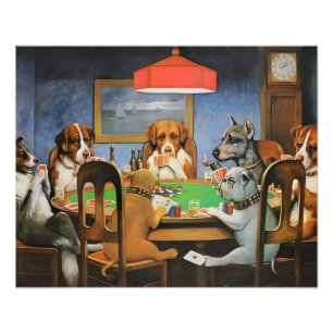 Hunde spielen Poker von Cassius Marcellus Coolidge Fotodruck