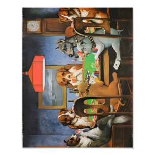 Hunde spielen Poker von Cassius Marcellus Coolidge Fotodruck