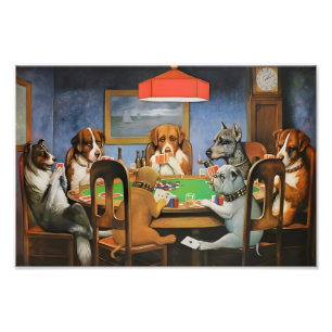 Hunde spielen Poker von Cassius Marcellus Coolidge Fotodruck
