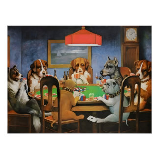 Hunde spielen Poker von Cassius Marcellus Coolidge Poster
