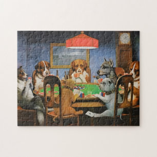 Hunde spielen Poker von Cassius Marcellus Coolidge Puzzle