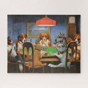 Hunde spielen Poker von Cassius Marcellus Coolidge Puzzle
