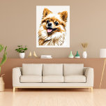 Hunde Spitz Pop Art Poster<br><div class="desc">Entfesseln Sie mit unserem exklusiven Dog Spitz Pop Art Poster die lebendige Energie Ihres geliebten Spitzes. Dieses auffällige Stück verbindet moderne Kunstästhetik mit dem zeitlosen Charme Ihres wütenden Pops. Die kühlen Farben und das dynamische Design machen ihn zu einer Pfuschengabe für jeden Liebhaber. Feiern Sie die einzigartige Persönlichkeit Ihres Spitzes...</div>
