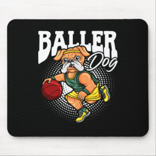 Hunde Sport Sportler Bulldog Muscular Dog Basketba Mousepad