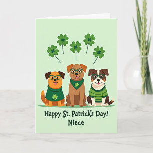 Hunde St. Patricks Tag Kunstkarte Karte
