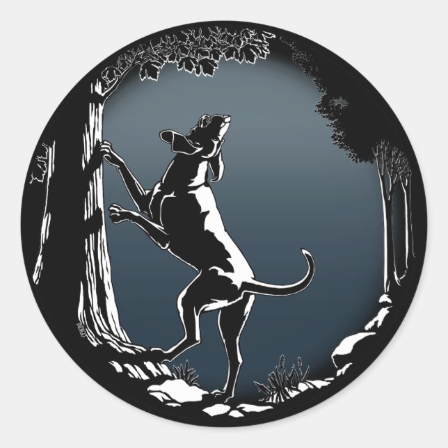 Hunde Sticker Jagd Hunde Kunst Sticker (Vorderseite)