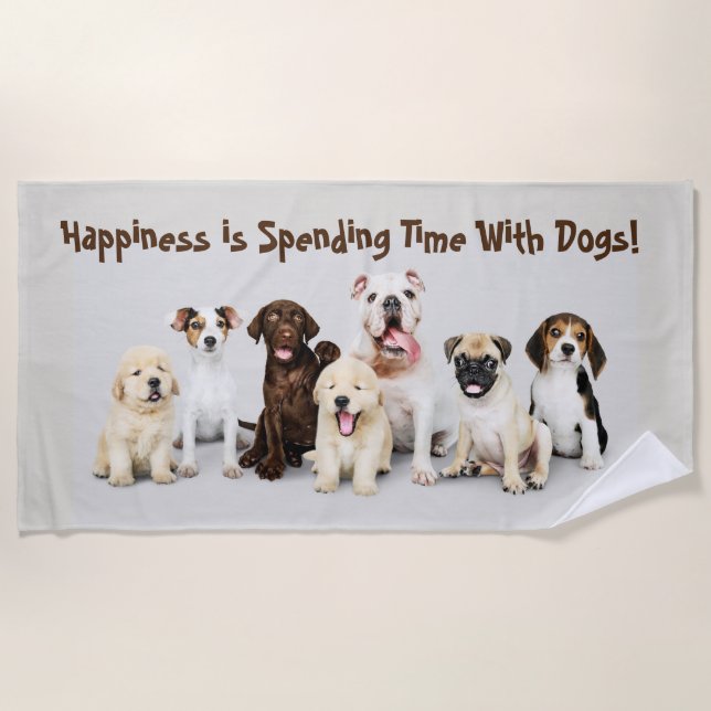 Hunde Strandtuch (Vorderseite)