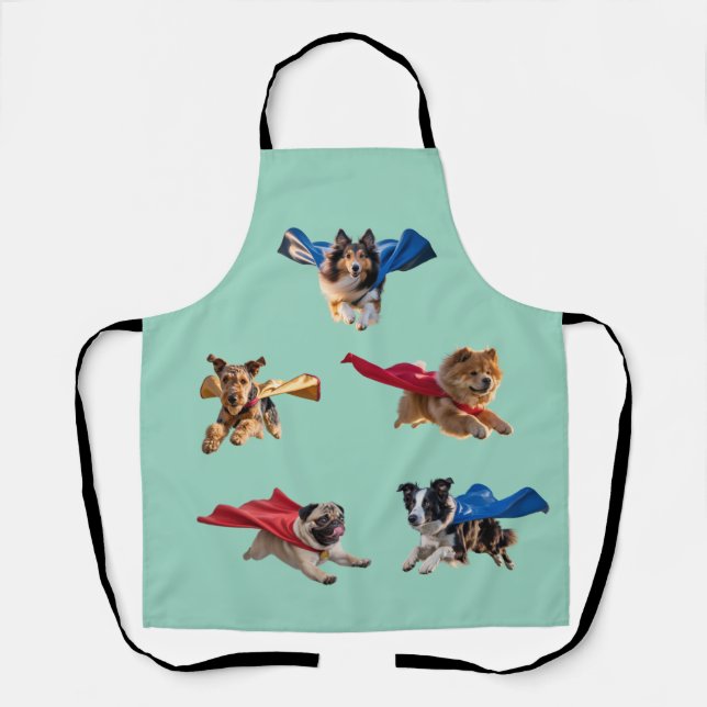 Hunde-Superhelden-Schürze Schürze (Vorderseite)