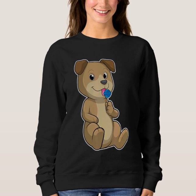 Hunde Süßigkeiten Lollipop Sweatshirt (Vorderseite)