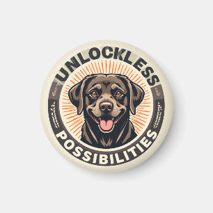 Hunde symbolisieren Optimismus und endlose Möglich Magnet