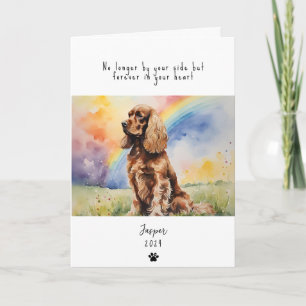 Hunde Sympathy Card, individuelle Name. Pet Loss C Karte
