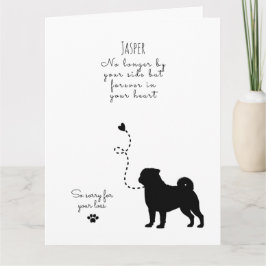 Hunde Sympathy Card, individuelle Name. Pet Loss Karte