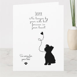 Hunde Sympathy Card, individuelle Name. Pet Loss Karte