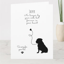 Hunde Sympathy Card, individuelle Name. Pet Loss Karte