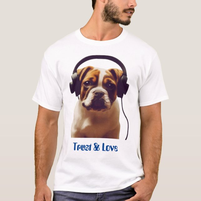 Hunde-T - Shirt für Begleiter-Enthusiasten weltwei (Vorderseite)