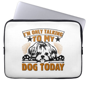 Hunde-T-Shirt, MIT DEM ICH HEUTE NUR MIT MEINEM HU Laptopschutzhülle