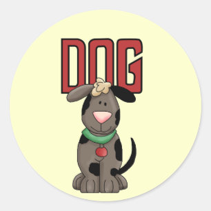 Hunde T - Shirt und Geschenke Runder Aufkleber